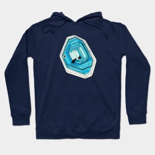 Zircon in blue Hoodie